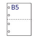 エコペーパー　マイクロミシン帳票用紙　B5　白紙　2面 4穴